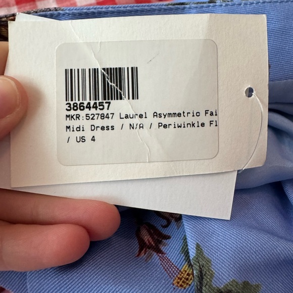 MARKARIAN Laurel Cotton Periwinkle Floral Print One Shoulder Dress Size 4 NWT - Picture 14 of 16